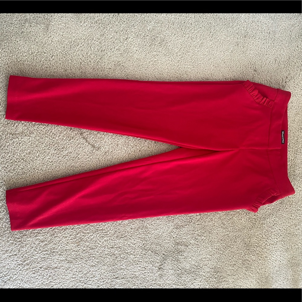red dress pants